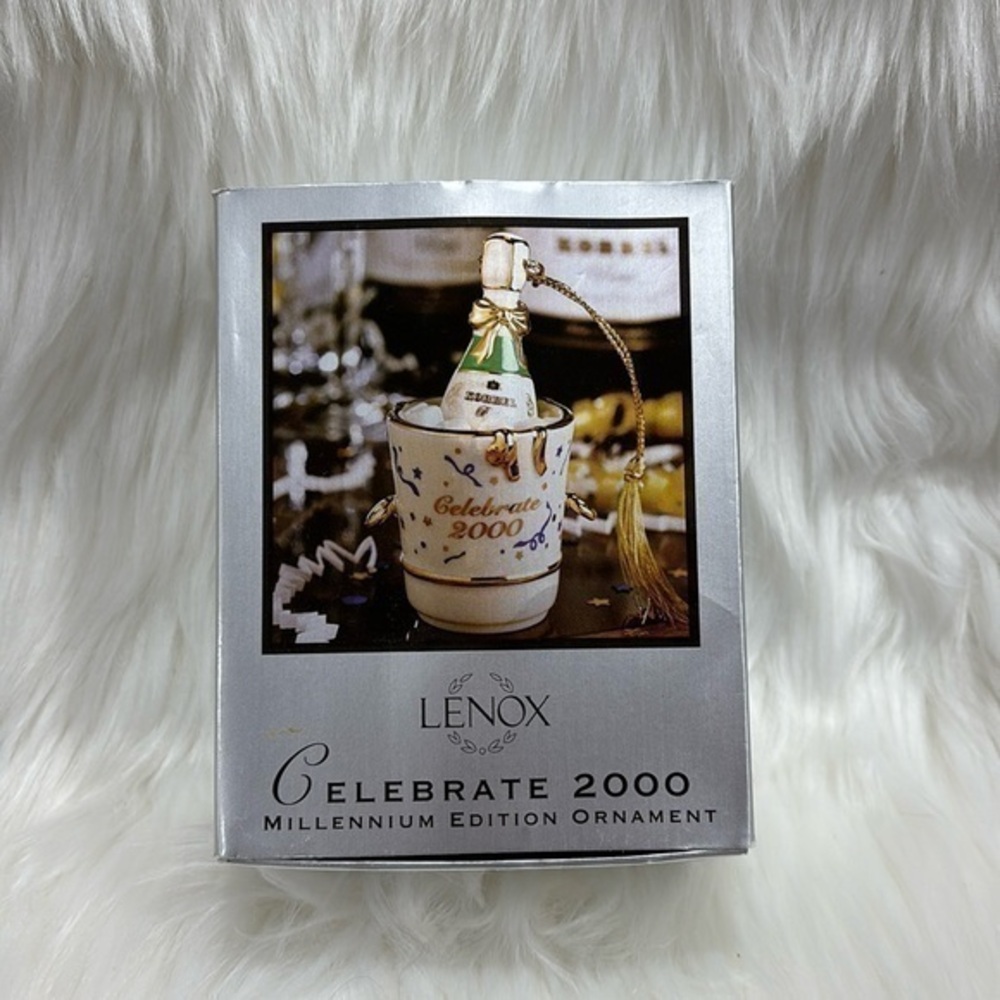 NEW VINTAGE LENOX Y2K 2000 millennium edition Christmas New Years ornament glass - Picture 1 of 2